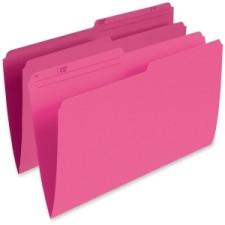 Pendaflex Single Top Vertical Colored File Folder - Pink - Legal - 100/box