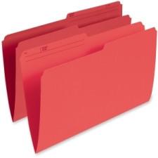 Pendaflex Single Top Vertical Colored File Folder - Red - Legal - 100/Box