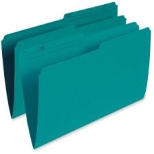 Pendaflex Single Top Vertical Colored File Folder - Teal - Legal - 100/box