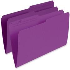 Pendaflex Single Top Vertical Colored File Folder - Purple - Legal - 100/box