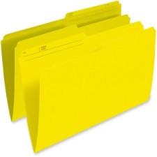 Pendaflex Single Top Vertical Colored File Folder - Yellow - Legal - 100/box