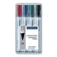 Lumocolor Bullet Point Whiteboard Markers - Bullet Marker Point Style - Refillable - Black, Blue, Red, Green Ink - Polypropylene Barrel - 4 / Set