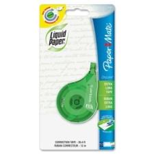Paper Mate Dry Line Correction Tape - 0.2'' (5 mm) Width x 39.4 ft Length - Tear Resistant, Non-refillable - 1 Each - White