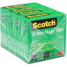3M Scotch Magic Transparent Tape 0.71'' Width - Writable Surface - 4/Pack