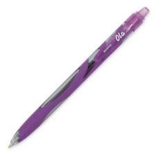 Zebra Pen OLA Retractable Ballpoint Pen - Medium Pen Point Type - Purple Ink - Translucent Barrel - 1 Each