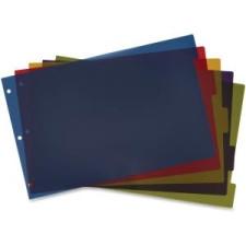 Cardinal Poly Divider with Adhesive Tabs - 5 x Divider(s) - 5 Tab(s)/Set - 17.50'' Divider Width x 11.50'' Divider Length - Tabloid - 11'' (279.4 mm) Width x 17'' (431.8 mm) Length - 3 Hole P
