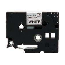 Brother TZ211 Laminated Tape Cartridge - 1/4'' Width x 26 1/5 ft Length - Direct Thermal - White - 1 Roll