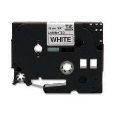Brother P-Touch TZ-241 Laminated Tape - 3/4'' Width x 26 1/5 ft Length - White, Black - 1 Each