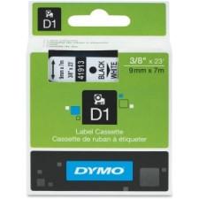 Dymo Black on White D1 Label Tape - 3/8'' Width x 22 63/64 ft Length - Thermal Transfer - White - Polyester - 1 Each