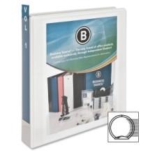 Business Source Standard Presentation Binder - 1 1/2'' Binder Capacity - Letter - 8 1/2'' x 11'' Sheet Size - 25 Sheet Capacity - 3 x Ring Fastener(s) - 1 Internal Pocket(s) - White - 1 Each