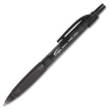 Integra Retractable Ballpoint Pen - Medium Pen Point Type - Black Ink - Black Barrel - 1 Dozen