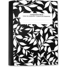 Sparco Composition Book - 80 Sheets - Printed - 15 lb Basis Weight 7.5'' (190.5 mm) x 10'' (254 mm) - Bright White Paper - Black Cover Marble - Recycled - 1Each