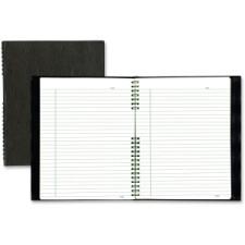 Blueline Ecologix NotePro Notebook - 150 Sheets - Printed - Twin Wirebound, Twin Wirebound 9.3'' (235 mm) x 7.3'' (184.2 mm) - Black Cover - Recycled - 1Each