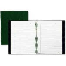 Blueline Ecologix Twin Wire NotePro Notebook - 200 Sheets - Printed - Twin Wirebound - Letter 8.5'' (215.9 mm) x 11'' (279.4 mm) - Green Cover - Recycled - 1Each