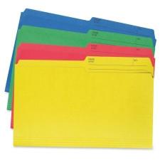 Hilroy Enviro Plus Recycled File Folder - Legal - 8 1/2'' x 14'' Sheet Size - Red, Yellow, Green, Blue - Recycled - 40 / Pack