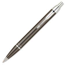 Parker IM Ballpoint Pen - Medium Pen Point Type - Refillable - Black Ink - Gunmetal Gray Barrel - 1 Each
