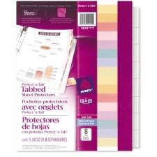 Avery Protect 'n Tab Top Loading Sheet Protector - For Letter 8.5'' x 11'' Sheet - Clear - Polypropylene - 8 / Set