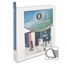 Business Source 1'' White D Ring Binder - Each