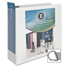 Business Source Presentation Binder - 4'' - D-Ring - White - 1 Each