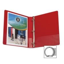 Business Source Round Ring Red Binder - 1'' - 1 Each