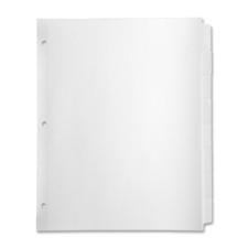 Business Source Side Tab Index Divider - 8 - Tab(s)Write-on - 3 Hole Punched - White - White - 24 / Box