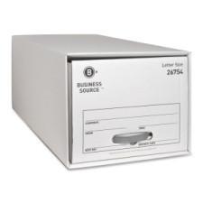 Business Source File Storage Drawer - External Dimensions: 12.5'' Width x 23.3'' Depth x 10.3''Height - Media Size Supported: Letter - Light Duty - Stackable - White - For File - Recycled - 6