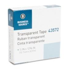 Business Source All-purpose Glossy Transparent Tape - 0.50'' (12.7 mm) Width x 36 yd (32.9 m) Length - 1'' Core - 1 / Roll - Clear