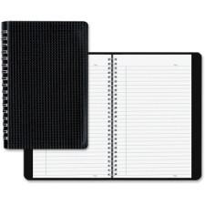 Blueline Duraflex Notebook - 160 Sheets - Printed - Twin Wirebound 9.5'' (241.3 mm) x 6'' (152.4 mm) - Black Cover Textured - Poly Cover - Recycled - 1Each