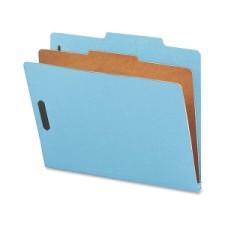 Nature Saver Colored Classification Folder - Letter - 8 1/2'' x 11'' Sheet Size - 2'' (50.8 mm) Fastener Capacity for Folder - Top Tab Location - 1 Divider(s) - 25 pt. Folder Thickness - Blue
