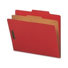 Nature Saver Colored Classification Folder - Letter - 8 1/2'' x 11'' Sheet Size - 2'' (50.8 mm) Fastener Capacity for Folder - 1 Divider(s) - 25 pt. Folder Thickness - Bright Red - Recycled -