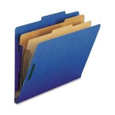 Nature Saver Classification Folder - Letter - 8 1/2'' x 11'' Sheet Size - 2'' (50.8 mm) Fastener Capacity for Folder - 2 Divider(s) - 25 pt. Folder Thickness - Dark Blue - Recycled - 10 / Box
