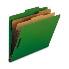 Nature Saver Classification Folder - Letter - 8 1/2'' x 11'' Sheet Size - 2'' (50.8 mm) Fastener Capacity for Folder - 2 Divider(s) - 25 pt. Folder Thickness - Green - Recycled - 10 / Box