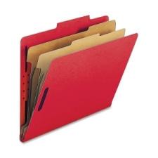 Nature Saver Classification Folder - Letter - 8 1/2'' x 11'' Sheet Size - 2'' (50.8 mm) Fastener Capacity for Folder - 2 Divider(s) - 25 pt. Folder Thickness - Red - Recycled - 10 / Box
