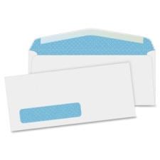 Business Source #10 (9.50'' x 4.13'') Single Window Gummed Security White Envelopes - 500/Box