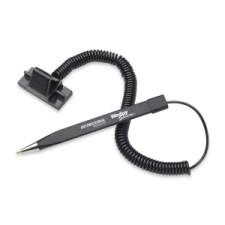 MMF Wedgy Coil Pen - Fine Pen Point Type - Refillable - Black Ink - Black Barrel - 1 Each