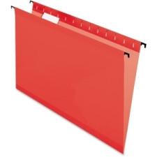 Pendaflex SureHook Hanging File Folder - Legal - 8 1/2'' x 14'' Sheet Size - Red - Recycled - 20 / Box