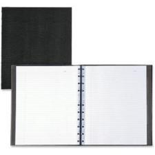 Blueline Miraclebind AF11150 Notebook - 150 Sheets - Printed - Twin Wirebound 11'' (279.4 mm) x 8.5'' (215.9 mm) - Black Cover Ribbed - Recycled - 1Each