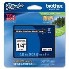 Brother TZ Label Tape Cartridge - 1/4'' Width x 26 1/4 ft Length - White - 1 Each