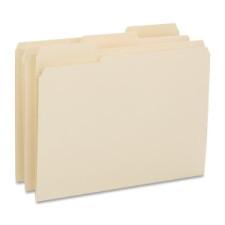 Business Source Top Tab File Folder - Letter - 8 1/2'' x 11'' Sheet Size - 3/4'' Expansion - 1/3 Tab Cut - Assorted Position Tab Location - 14 pt. Folder Thickness - Manila - Recycled - 50 / 