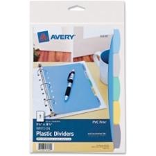 Avery Mini Index Divider - 5 x Divider(s) - Write-on - 5 Tab(s)/Set - 5.50'' Divider Width x 8.50'' Divider Length - 7 Hole Punched - Assorted Plastic Divider - Assorted - 5 / Set