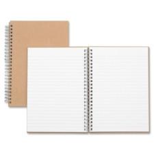 Nature Saver Professional Notebook - 80 Sheets - Printed - Wire Bound - 22 lb Basis Weight 8.3'' (209.6 mm) x 5.9'' (149.2 mm) - Brown Cover - Kraft Cover - Recycled - 1Each