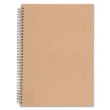 Nature Saver Professional Notebook - 80 Sheets - Printed - Spiral - 22 lb Basis Weight 11.8'' (298.5 mm) x 8.3'' (209.6 mm) - Brown Cover - Kraft Cover - Recycled - 1Each