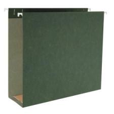 Business Source Hanging Box Bottom File Folder - Letter - 8 1/2'' x 11'' Sheet Size - 3'' Expansion - 1/5 Tab Cut - Standard Green - Recycled - 25 / Box