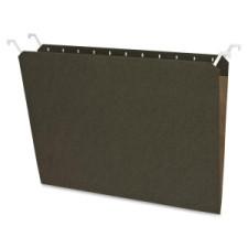 Sparco Tabview Hanging File Folder - Letter - 8 1/2'' x 11'' Sheet Size - Manila - Green - Recycled - 20 / Pack