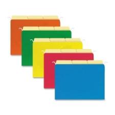 Sparco Tabview Hanging File Folder - Letter - 8 1/2'' x 11'' Sheet Size - Manila - Assorted - Recycled - 20 / Pack