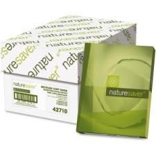 Nature Saver Copy & Multipurpose Paper - Letter - 8.5'' (215.9 mm) x 11'' (279.4 mm) - 20 lb Basis Weight - Recycled - 30% Recycled Content - 92 Brightness - 5000 / Carton - White