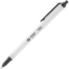 Business Source Ballpoint Pen - Medium Pen Point Type - Point Pen Point Style - Black Ink - Gray Barrel - 1 Dozen