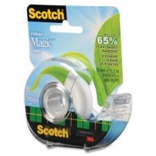 Scotch Magic Greener Tape - 0.75'' (19.1 mm) Width x 16.7 yd (15.2 m) Length - Dry Resistant, Split Resistant, Tear Resistant, Photo-safe, Yellowing Resistant - Dispenser Included - Clear Dis