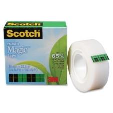 Scotch Magic Eco-Friendly Transparent Tape - 0.75'' (19.1 mm) Width x 25 yd (22.9 m) Length - Photo-safe, Non-yellowing, Dry Resistant, Writable Surface - 2 / Pack - Clear