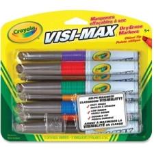 Crayola Dry Erase Marker - Bold Marker Point Type - Chisel, Bullet Marker Point Style - Red, Green, Blue, Black, Orange, Yellow, Violet, Brown Ink - 8 / Pack